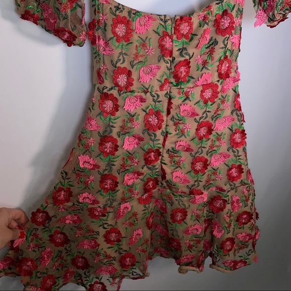 For Love & Lemons Amelia Floral Strapless Mini Dress - Picture 11 of 13